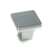 silver square handle