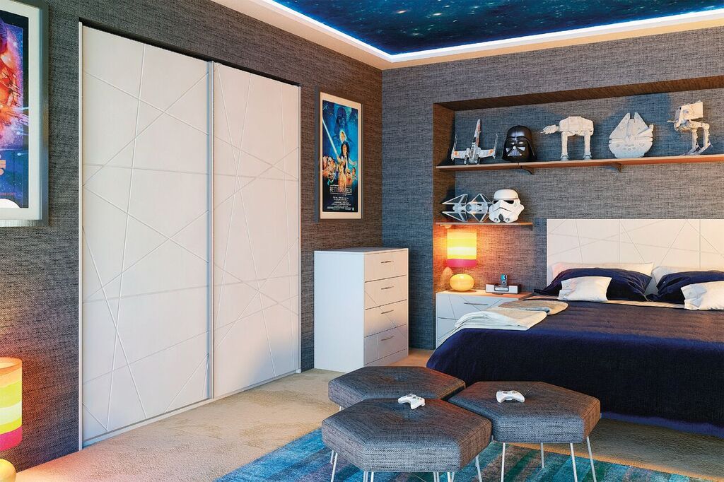 Unique Matt Dove Grey Star Wars Space Bedroom