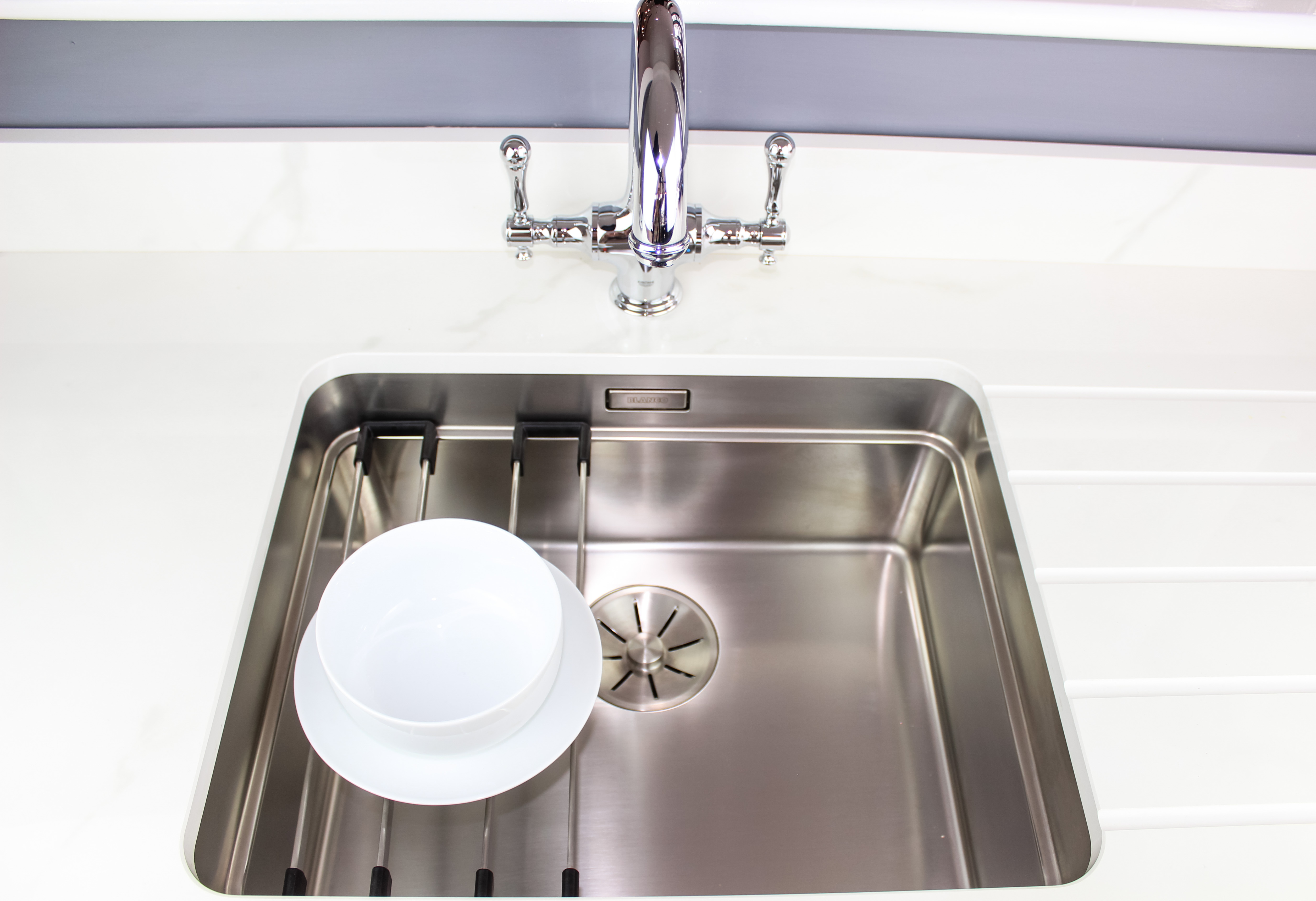 Sink With Plate Rack